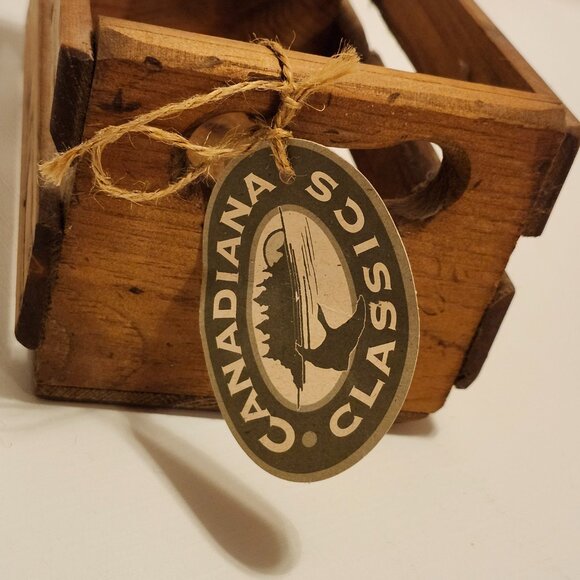 VINTAGE CANADIANA CLASSICS WOODEN CD STORAGE Crate BNWT PINE - Picture 4 of 5
